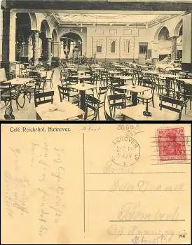 Hannover Cafe Reichshof Innenansicht o 27.8.1919