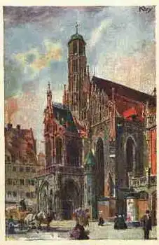 Nürnberg Frauenkirche Künstlerkarte Heinrich Kley * ca. 1910