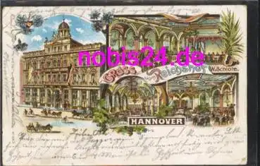 Hannover Gasthof Reichshof Litho o 27.4.1898