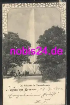 Hannover Fontaine Herrenhausen o 17.7.1901