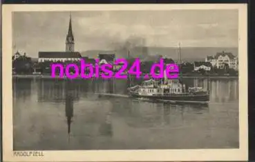 78315 Radolfzell  Ansicht mit Dampfer  ca.1930