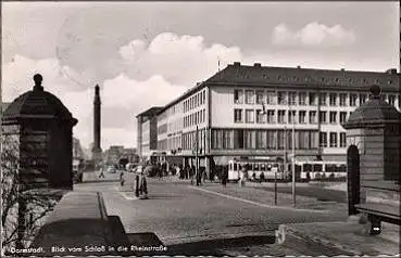 Darmstadt vom Schloss in die Rheinstrasse  o 15.2.1955