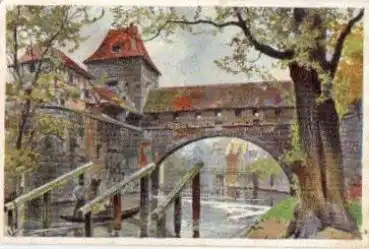 Nürnberg Kasematten Künstlerkarte Heinrich Kley o 25.4.1906