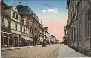 Erlangen Hauptstrasse Feldpoststempel S. B. Reserve-Lazarett Erlangen o 20.4.1918