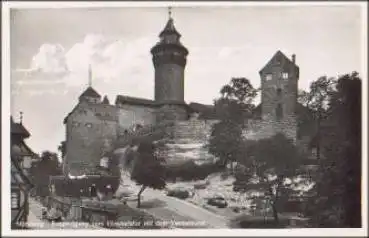 Nürnberg Burgaufgang zum Himmelstor mit dem Vestnerturm * ca. 1940