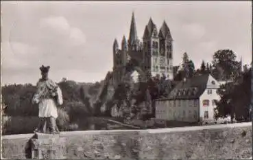 65549 Limburg Lahn Nepomuk auf der Lahnbrücke o 1960