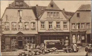 66606 St. Wendel Käufer mit Bekenntnissprüchen am Domplatz * ca. 1910
