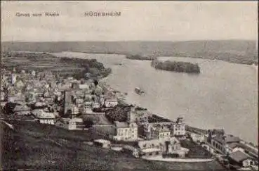 65385 Rüdesheim Gruss vom Rhein * ca. 1920