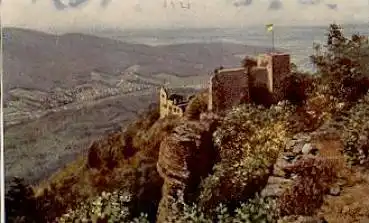 Baden-Baden Altes Schloss Künstlerkarte H. Hoffmann *ca. 1900