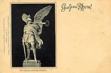 65385 Rüdesheim Nationaldenkmal Trompeter * ca. 1900