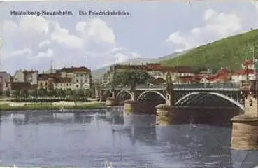 Heidelberg Neuenheim Friedrichsbrücke gebr. ca. 1910