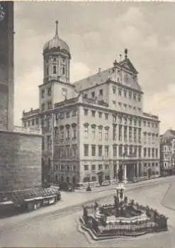 Augsburg Rathaus Faltkarte  *1967