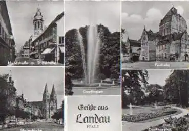 76829 Landau Pfalz Festhalle gebr. ca. 1960