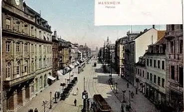 Mannheim Planken Straßenbahn * ca. 1905