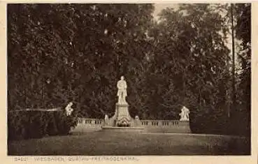 Wiesbaden Gustav-Freitag Denkmal * ca. 1910