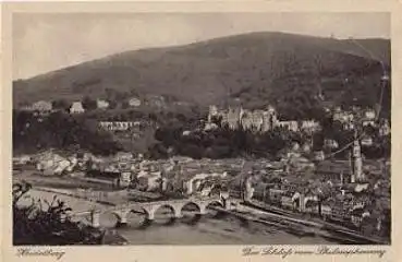 Heidelberg Schloss vom Philosophenweg * ca. 1930