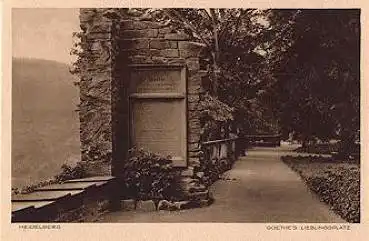 Heidelberg Goethes Lieblingsplatz * ca. 1930