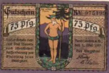 99734 Nordhausen Städtenotgeld 75 Pfennige 1921