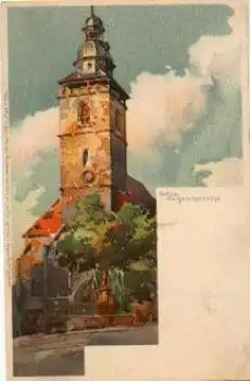 99867 Gotha Margarethenkirche Künstlerkarte * ca. 1900