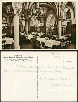 Augsburg Restaurant Sankt Leonhardskapelle *1932