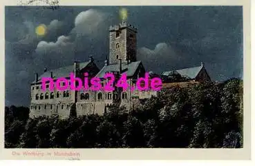 Eisenach Wartburg bei Mondscheinkarte o 1957