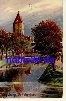 Augsburg Jakobertor Wiro Künstlerkarte  o 1917