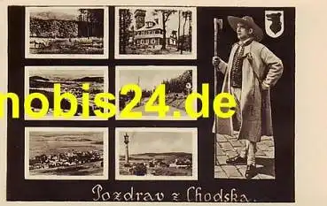 Pozdrav z Chodska Tracht o 1947