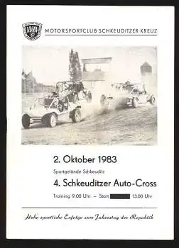 Schkeuditzer Auto-Cross 2.10.1983 Programm Heft