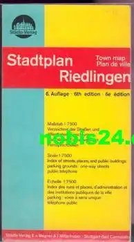 88499 Riedlingen Stadtplan 6. Auflage ca. 1970