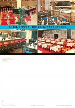 Warnemünde Hotel Neptun Großkarte A5 *1981