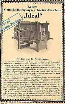 Landwirtschaft Werbe Prospekt Getreidemaschinen Ideal A5, 4 Seiten