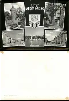 Neubrandenburg Großkarte ca. A5 *1965