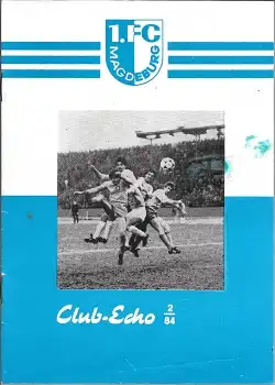 1.FC Magdeburg Club-Echo Fußball DDR-Oberliga 2/84