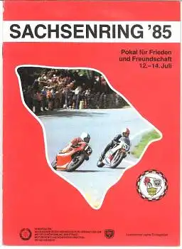 Sachsenring rennen Juli 1985 Motorradrennen Programmheft