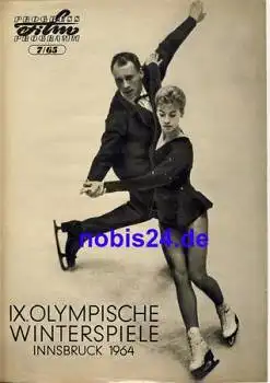 IX. Olympische Winterspiele Innsbruck 1964 von Theo Hörmann 7/65 Progress Programm