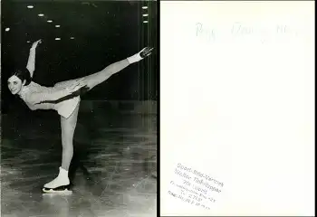 Peggy Fleming (USA) Eiskunstlauf WM 1967 Pressefoto (180 x 130 mm)