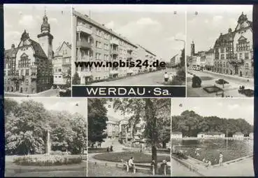 08412 Werdau Grosskarte ca. A5 gebr. 1975