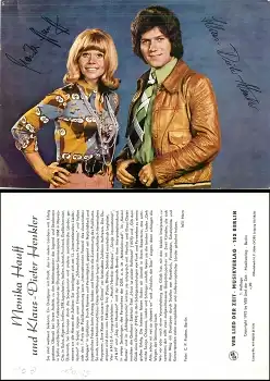 Monika Hauff und Klaus-Dieter Henkler Grosskarte ca. A5 1975