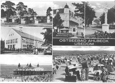 17419 Ahlbeck Insel Usedom Grosskarte ca. A5 * 1969