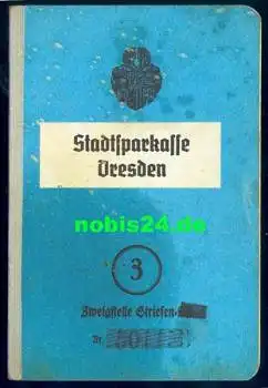 Dresden Sparkasse Striesen Sparbuch ab 1945