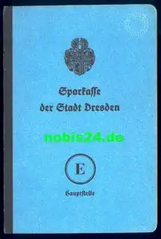 Dresden Sparkasse Hauptstelle E Sparbuch ab 1942