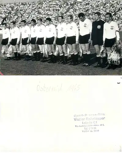 Österreich Fußballnationalmannschaft Grossfoto 11 x 18 cm 1965