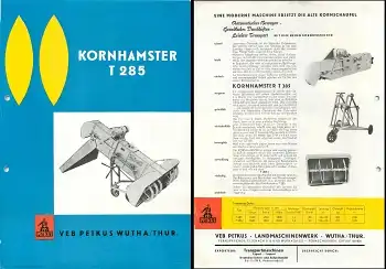 Kornhamster T285 Landwirtschft WErbeprospekt Petkus Wutha 1959