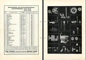 Trockenbeizautomat Ersatzteilliste "Saatfreund" G20-K241 G30-K242 Landwirtschaft Werbeprospekt A4 VEB Petkus Wutha um 1960