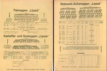 Feineggen "Lipsia" Landwirtschaft Werbeprospekt um1930