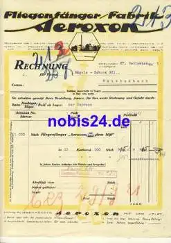 71332 Waiblingen Fliegenfänger Fabrik "Aeroxon"  Briefkopf 1922