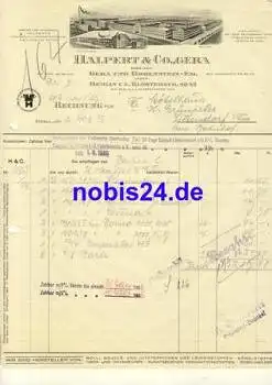 Gera und Hohenstein-Ernstthal Möbelstoff-Fabrik Halpert & Co.  Briefkopf 1935