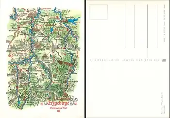 Alfred Hoppe 8040 Erzgebirge Westlicher Teil III Künstlerkarte