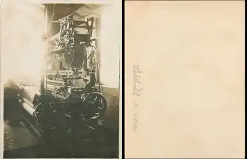 Webstuhl Echtfoto (90 x 118 mm) um 1930