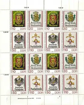 Historische Posthausschilder DDR Schalterbogen **1990